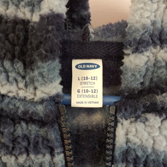 (2/$15) Old Navy sherpa pullover hoodie youth size large (10-12) - Picture 4 of 5